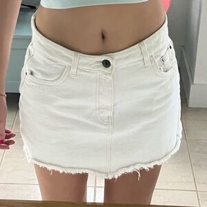 Cotton On Cream Denim Micro Skirt